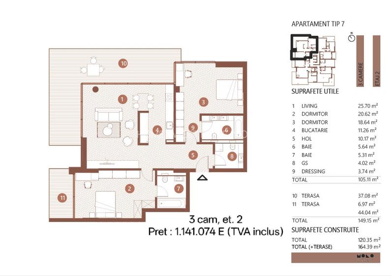 3 camere | 140 mp | Terasa  | Vedere lac | Floreasca | Premium | Finalizare 2026 - 12