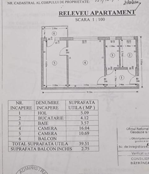 Se vinde zona Ofelia apartament din beton ,conf 2 ,etaj4/4 ,an 1976 ,pret 42000.