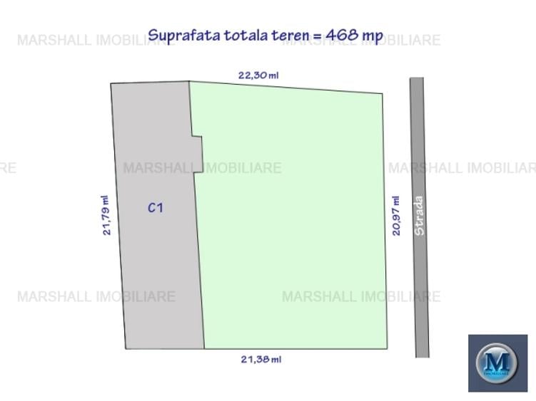 Teren intravilan de vanzare, zona Transilvaniei, 468 mp #16389