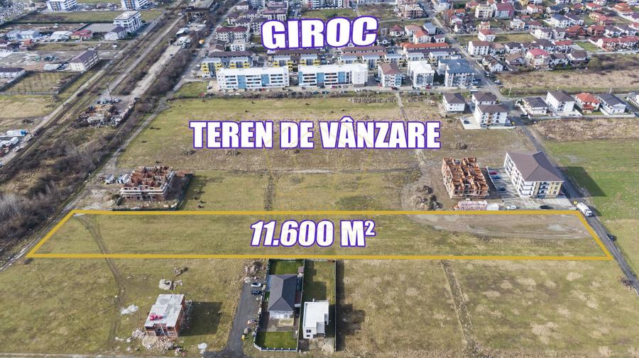 Teren arabil intravilan pentru PUZ 11.600mp | Giroc