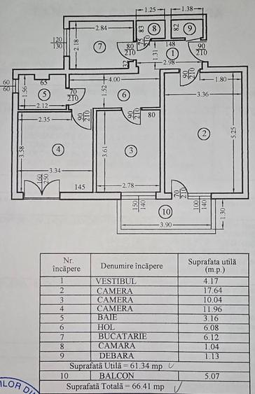 Apartament 3 camere, Titan – Parc IOR, 66 mp, renovat, AC, etaj 3/4
