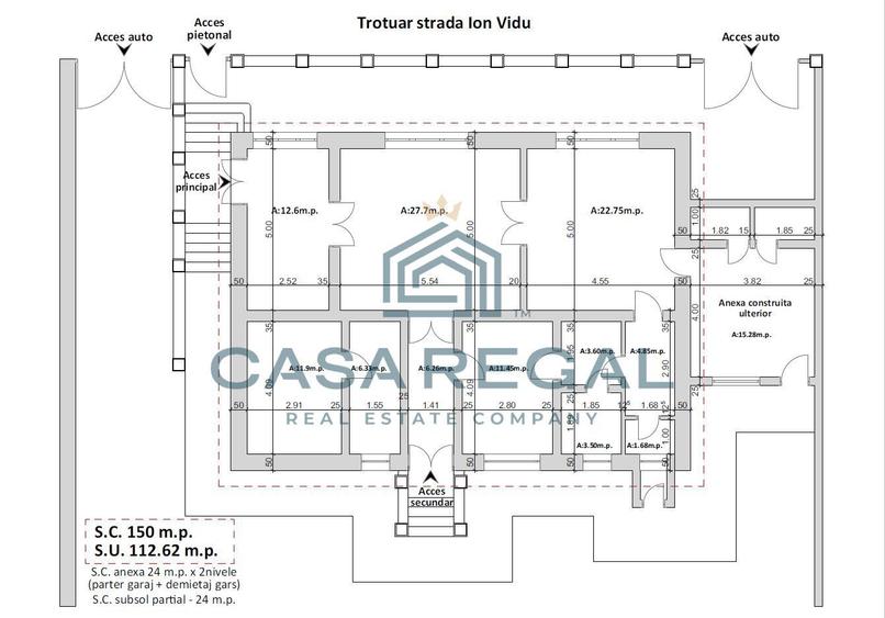Proprietate unica de vanzare central + 1215mp teren