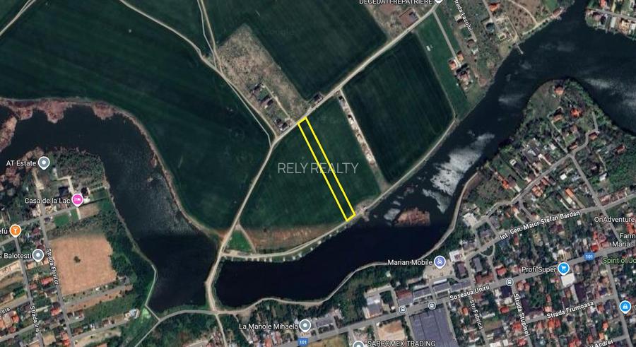 Teren intravilan Balotesti / 5.000 mp / D: 18 m / langa lac / comision 0% - 2