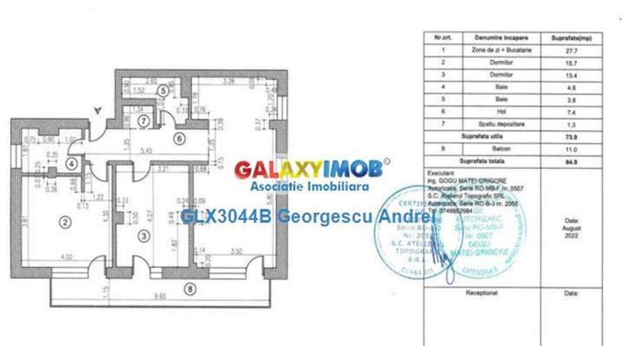 Apartament premium 3 camere Timpuri Noi