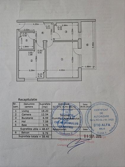 Apartament cu 2 camere, Mobilat si Utilat, Loc de parcare inclus