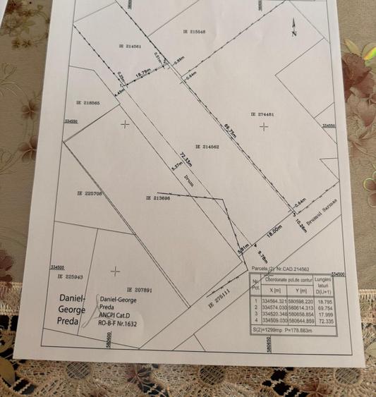 Vând urgent teren cu utilități la 200 metri zona centrala