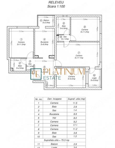 Apartament 4 camere decomandat - 12