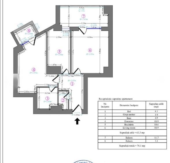 Vânzare apartament 2 camere cu 2 băi zona Vitan