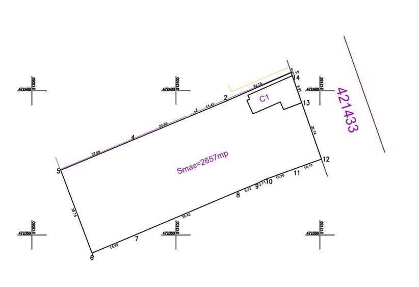 Teren 2.657 mp – toate utilitatile– Urseni, Moșnița Nouă