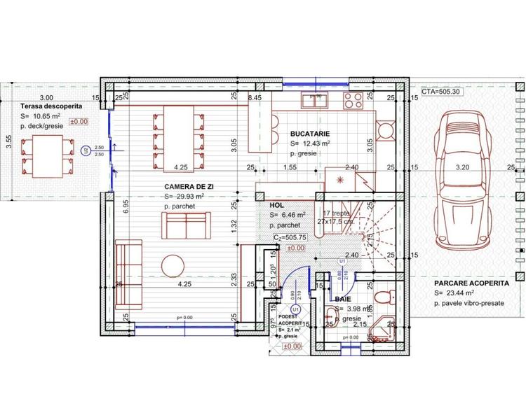 Casă unifamilială modernă, garaj, 400 mp teren, Chinteni!