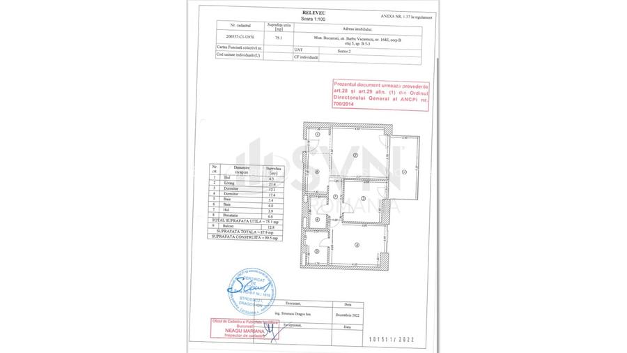 REA1023660 Apartament One Verdi 3 camere mobilat cu parcare - 15