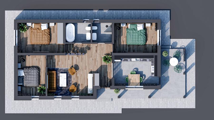 Alegria Home/Case mediteraneene/Proiect nou/Miroslava/Vorovesti/4c/2bai/teren 43