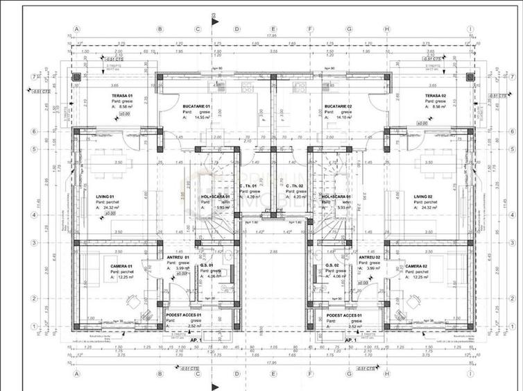 Duplex individual - bucatarie inchisa - dormitor la parter - garaj - zona excele