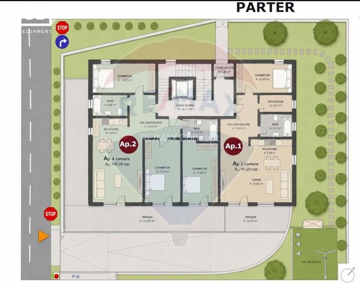 Apartament cu 4 camere (terasa 104 mp) de vânzare - zona semicentrală - 14