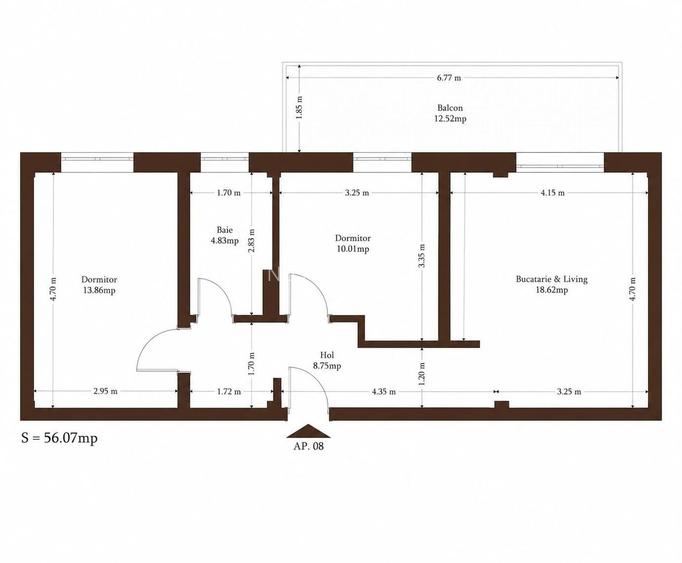 Apartament 2.5 camere- bloc nou- zona Plopi- comision 0% - 21