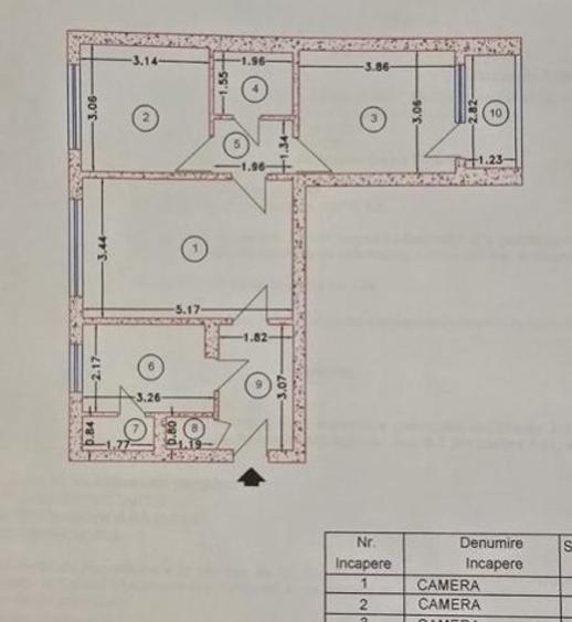 Brancoveanu-strada Izvorul Crisului-apartament 3 camere