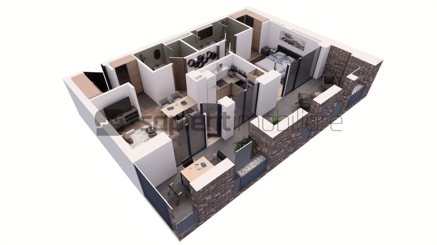 Apartament nou, modern cu 2 camere - Ultracentral - Cuza Voda