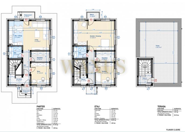 Casa individuala in Floresti - 4 camere I SU 132MP I ST 300MP