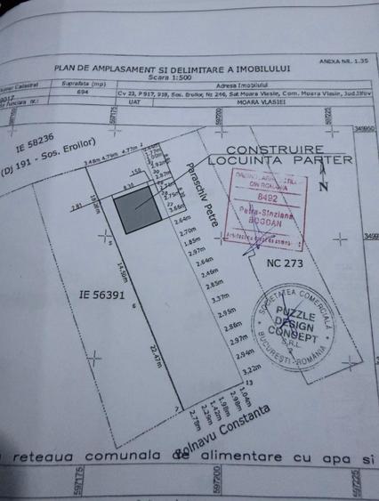 Teren intravilan 694 mp – Moara Vlăsiei – Proprietar – Fără comision