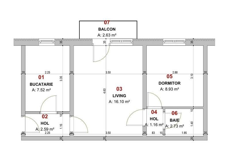 Apartament 2 camere cu balcon zona Cedonia