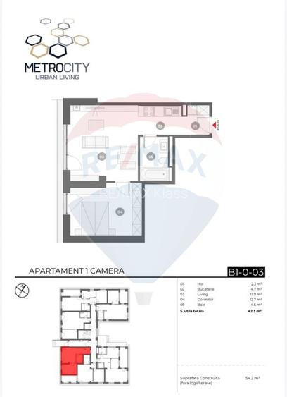 Studio dublu de vanzare in MetroCity Sector 1 - 7