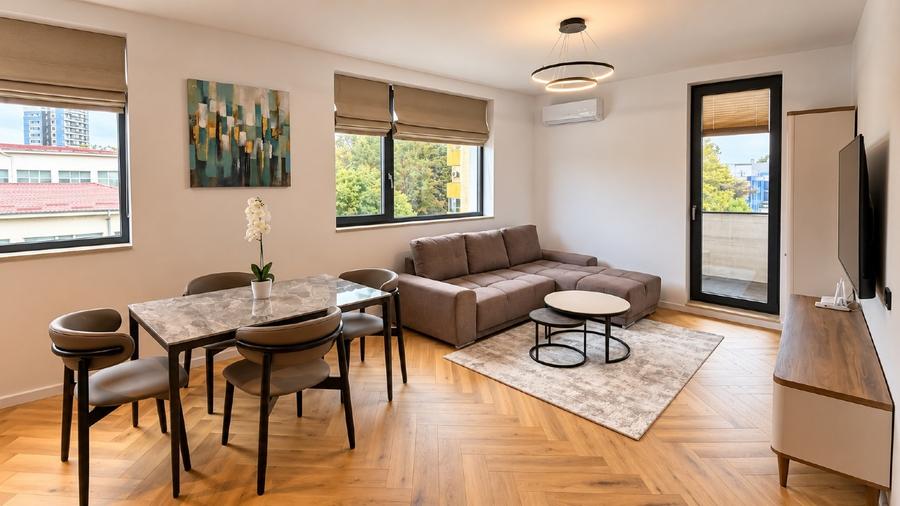 Proprietar, 3 camere, termen lung, mobilat si dotat complet, loc de parcare