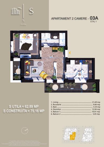 TVA 21% Inclus Bloc nou-Apartament 2 camere  direct dezvoltator-Parcul Teilor - 1