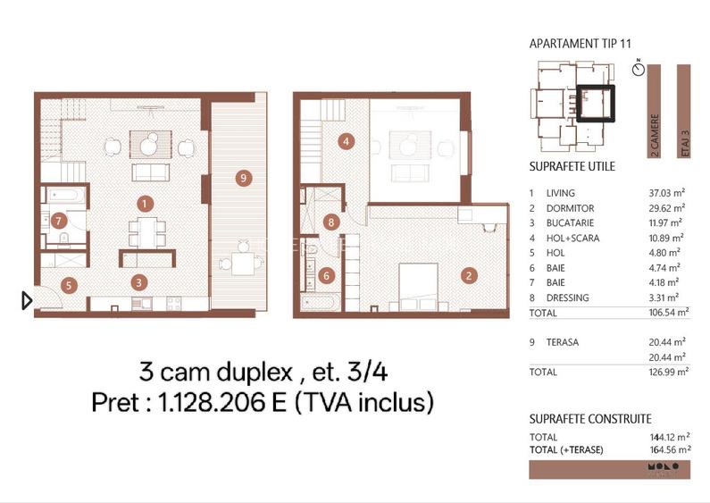 3 camere | 140 mp | Terasa  | Vedere lac | Floreasca | Premium | Finalizare 2026 - 14