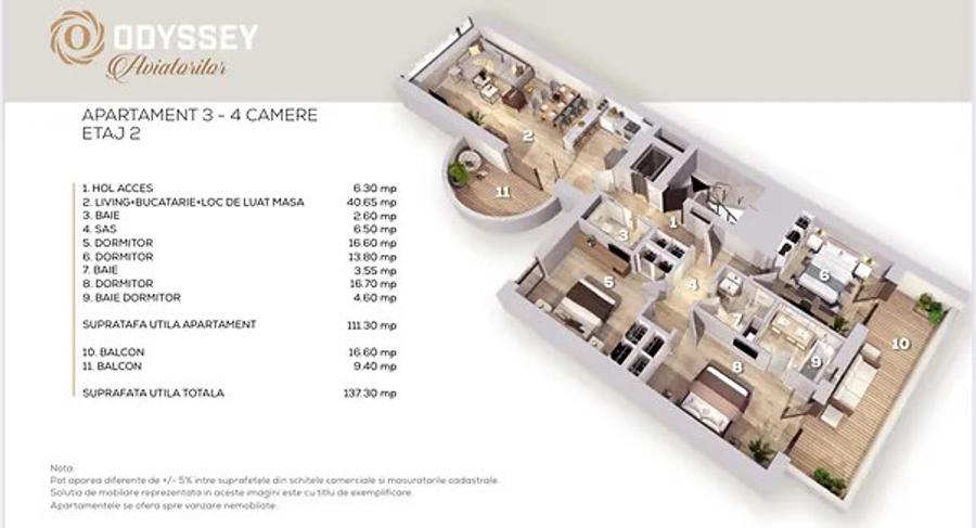 Apartament superb cu 4 camere zona Aviatorilor
