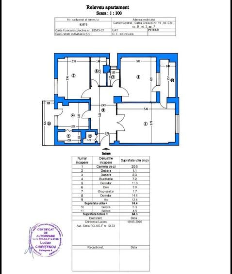 Apartament 3 camere ultracentral - Finante / Permise