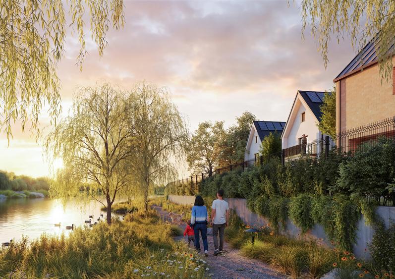 Casa Viena, langa lac zona Paradisul Verde, cartier privat lux, nZEB casa pasiva