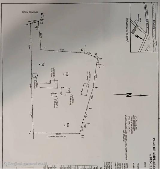 Seimenii Mari Casa 5 camere S.teren:4260 +vie+pomi fructiferi vedere la Dunare