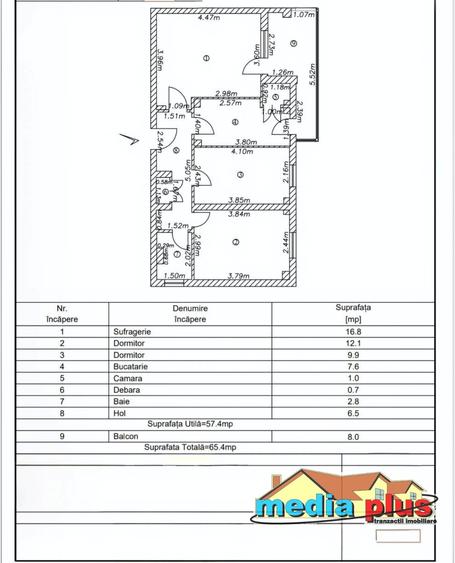 VÂNZARE APARTAMENT 3 CAMERE – MICRO 39