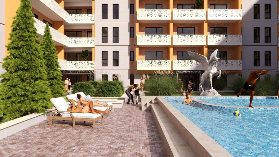 Apartament 24 E -2 camere-Future Residence-Zona Torontal-Piscina privata