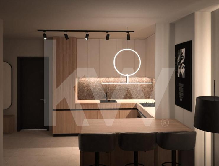 Apartament 2 camere cu living open-space și balcon spațios, ideal pentru confort