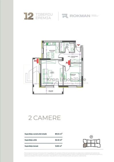 Apartament 2 camere finalizat, intabulat, etaj intermediar, cart.Tractorul, Sud