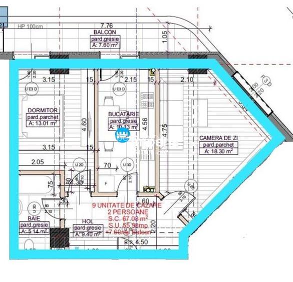 Apartament 2 camere decomandat | Moara de Vant – Brizo | 63,6 mp | - 8