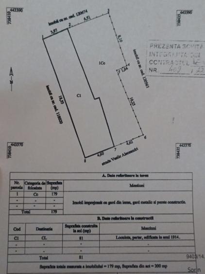 Teren pentru constructie casa Gradina Publica