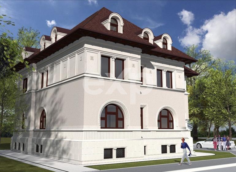 Vila cu arhitectura deosebila de vanzare- Primaverii- televiziune