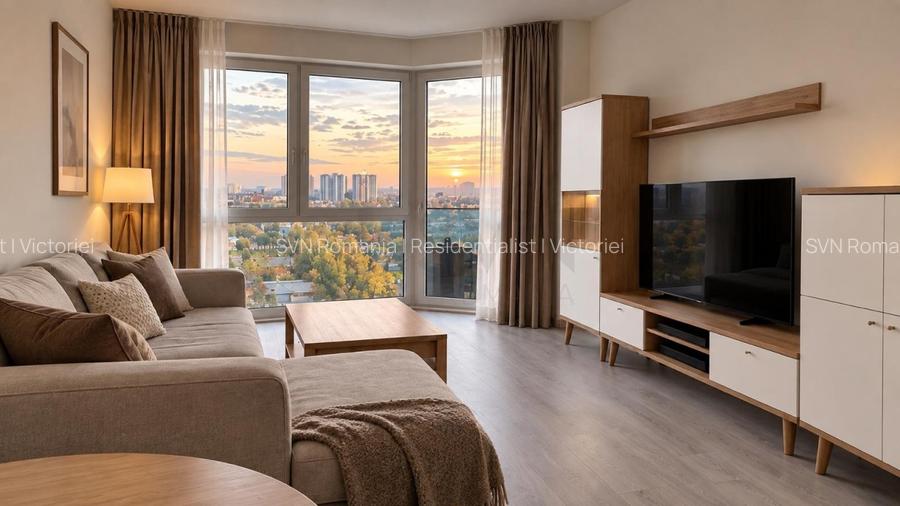 REA1029866 Apartament 2 Camere Premium | Floreasca Residence | Terasă cu Vedere