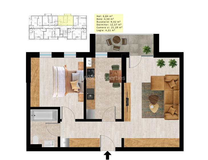 Apartament 2 camere finalizat, gata de mutare! Parcare inclusa! - 1
