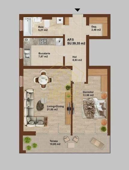 0%COMISION Apartamente cu 2 camere, iulie 2026 | Buziasului