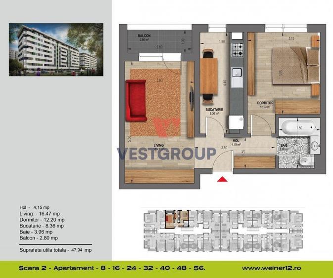 Apartament 2 camere Mutare Imediara Direct Dezvoltator Weiner12 Comision 0