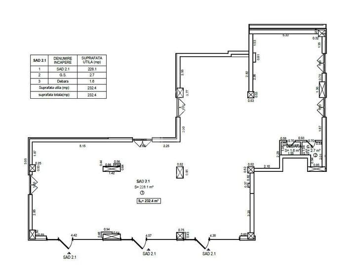 Spatiu comercial 232 mp, 14 locuri parcare, Circumvalatiunii