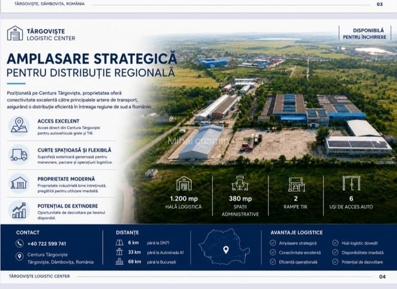 HALĂ INDUSTRIALĂ PREMIUM + BIROURI MODERNE | 1.200 mp + 380 mp | Acces TIR  - 2