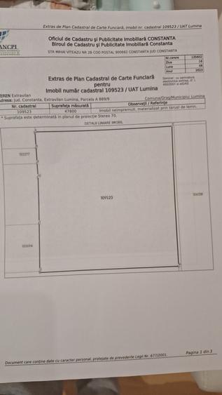 Teren agricol doua parcele una de 4.78 ha si una de 2.405 ha in Sibioara,Lumina