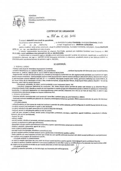 Tomis Nord – Teren 847mp cu dubla deschidere COMISION 0%