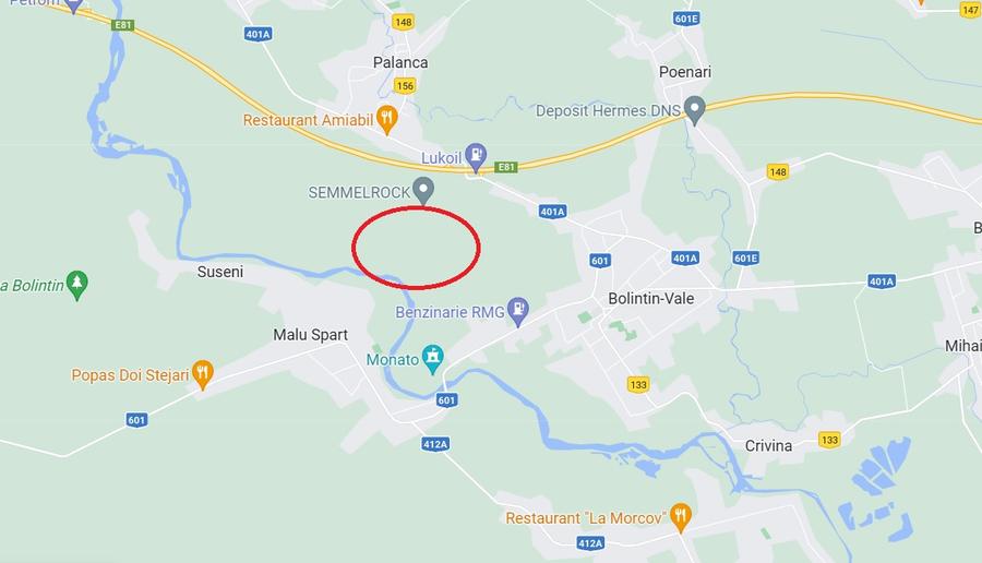 Bolintin Vale, intravilan, 9200 mp, deschidere 46 ml, utilitati, liber