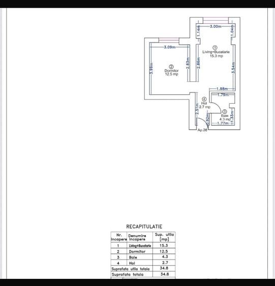 Studio dublu complet ultilat si mobilat - gata de mutare - 8