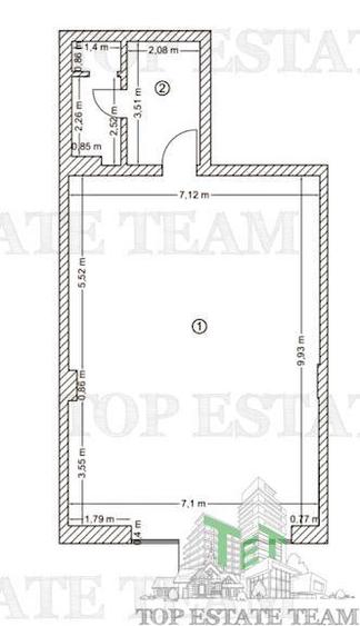 Spatiu comercial nou - 84,3 mp utili - pretabil FARMACIE, cabinet, magazin - zon